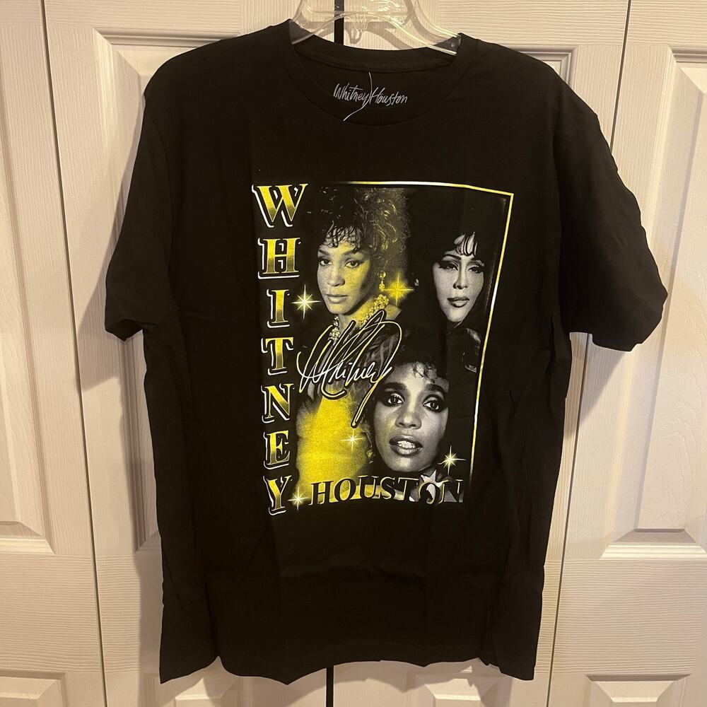 Whitney Houston Graphic Tee Black Large NWOT